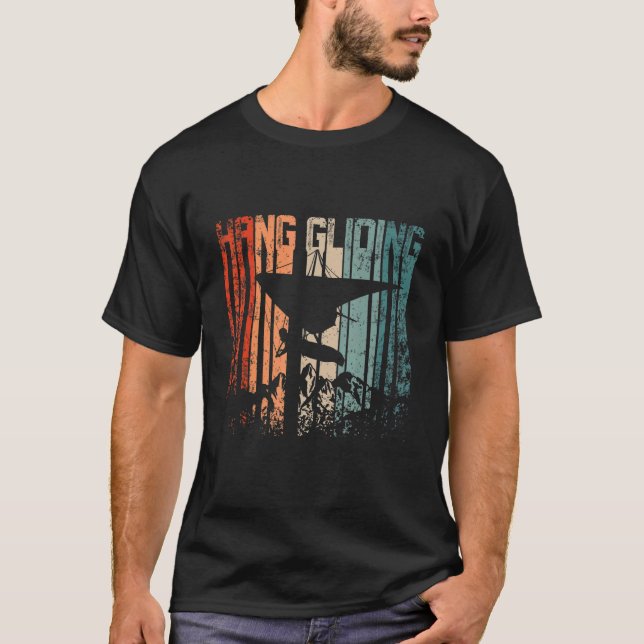 T-shirt Retro vintage hang gliding (Devant)