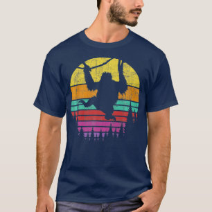 T-shirt Retro Vintage Hanging Singe Safari Jungle Animal