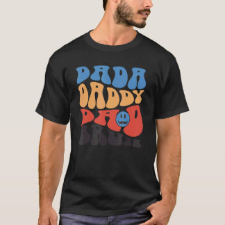 T-shirt Retro Vintage Leopard Dada Papa Papa Papa Bruh Pèr
