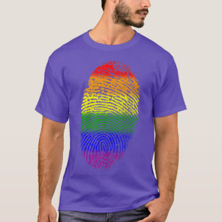 T-shirt Retro Vintage LGBT Gay Son Dans Mon ADN Rainbow Fl