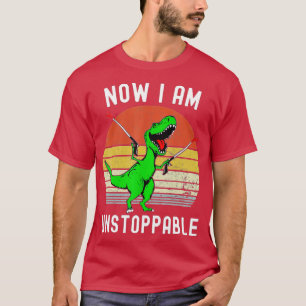 T-shirt Retro Vintage Maintenant Je Suis Instoppable Trex 