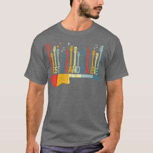 T-shirt Rétro Vintage Meilleur grand-mère Ever Guitar Love