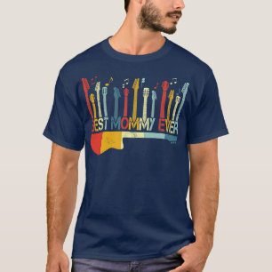 T-shirt Retro Vintage Meilleure maman Ever Guitare