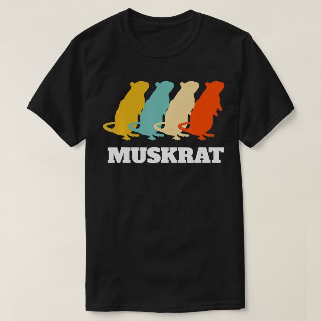T-shirt Retro Vintage Muskrat (Design devant)