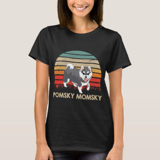 T-shirt Retro Vintage Pomsky Momsky Pet Pomsky