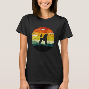T-shirt Retro Vintage Poodle Dogs Animals Sunset 60s 70s 8