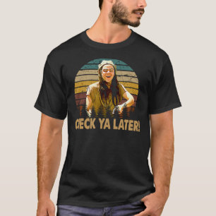 T-shirt Retro vintage rasé et confus vérifier plus tard Es