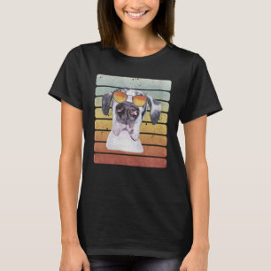 T-shirt Retro Vintage Sunset Great Dane Maman Papa