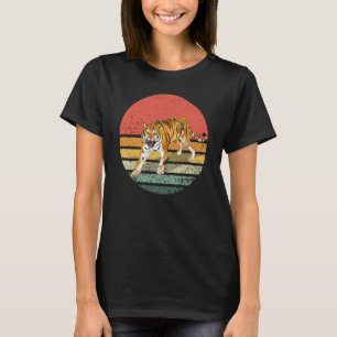 T-shirt Retro Vintage Tiger coucher de soleil Tiger animal