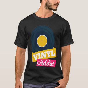 T-shirt Retro Vinyl Addict Style Vintage