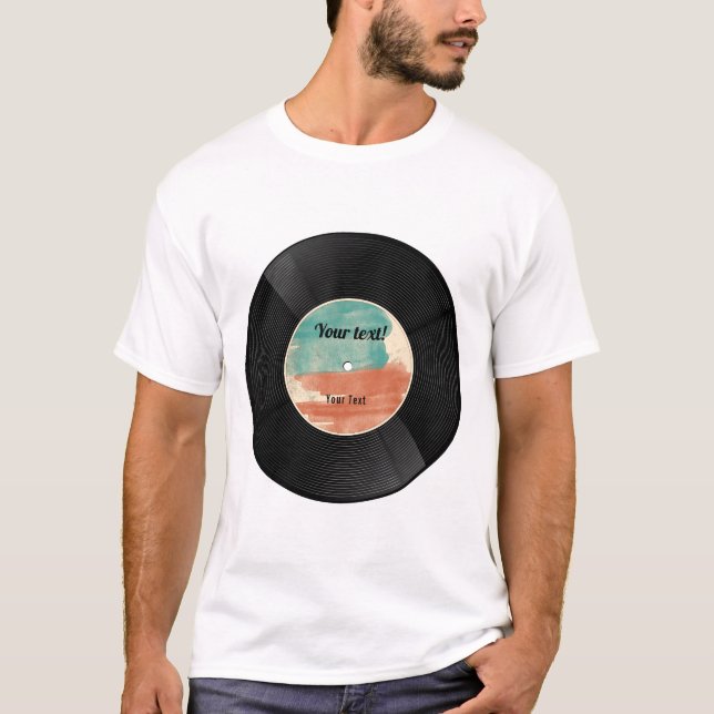 T-shirt Retro Vinyl Record Musique Album Classic (Devant)