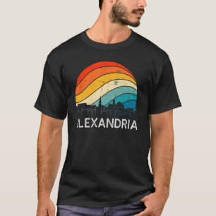 T-shirt Retro Virginia Alexandria Skyline Vintage Urban Sk