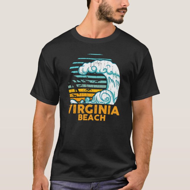 T-shirt Retro Virginia Beach - SUMMER SOUVENIR (Devant)