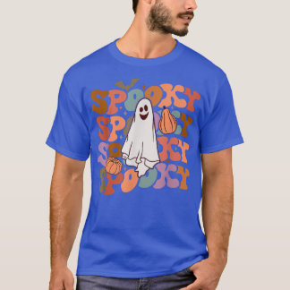 T-shirt Retro Vitnage Éffrayant Fantôme Citrouille Funny H