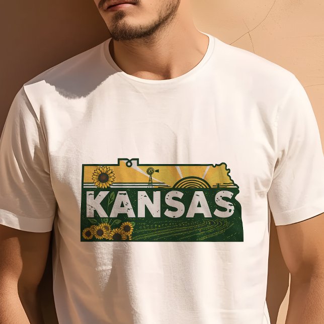 T-shirt Retro Voyage Iconic Kansas Graphic (Créateur téléchargé)