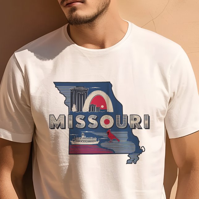 T-shirt Retro Voyage Iconic Missouri Graphisme (Créateur téléchargé)