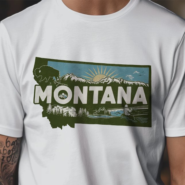 T-shirt Retro Voyage Iconique Montana Graphic (Créateur téléchargé)