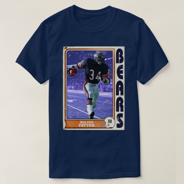 T-shirt Retro Walter Payton Trading d (Design devant)
