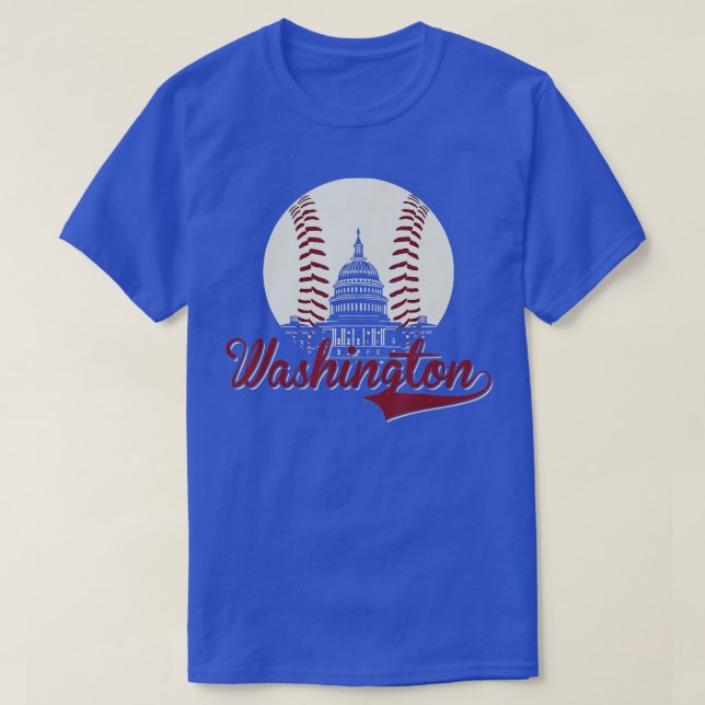 T-shirt Retro Washington DC Baseball National Mall Silhoue (Design devant)