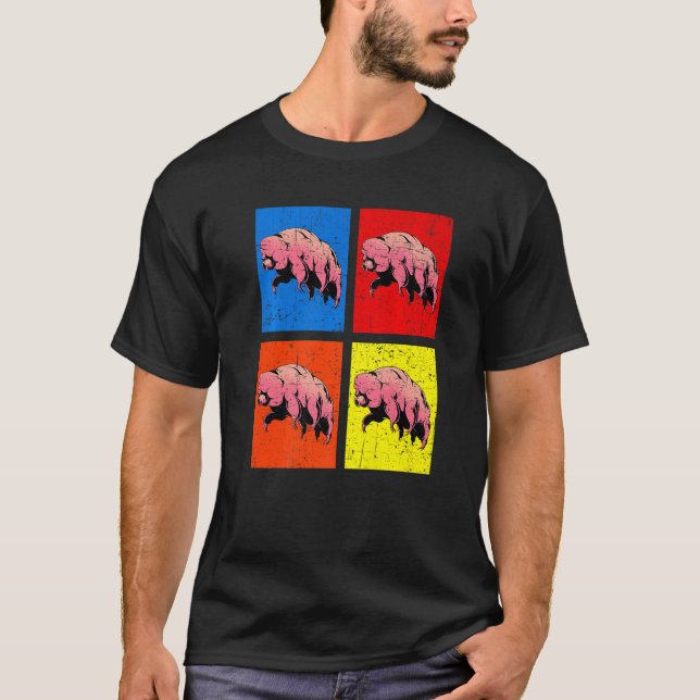 T-shirt Retro Water Bear Microbiology Tardigrade Premium (Devant)