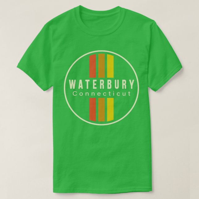 T-shirt Retro Waterbury Connecticut (Design devant)