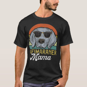 T-shirt Retro Weimaraner Mama Femmes, Mère Fête des mères 