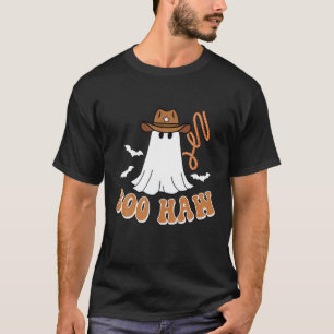 T-shirt Retro Western Cowboy Ghost Boo Haw Drôle Halloween