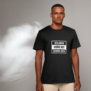 T-shirt Retro Work out Saison 20XX noir