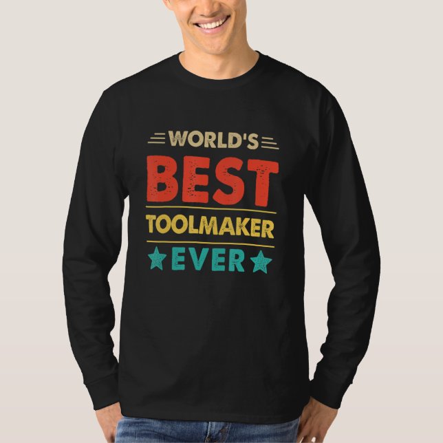 T-shirt Retro World's Best Toolmaker Ever (Devant)