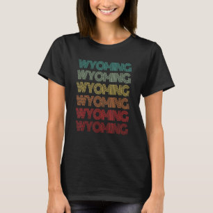 T-shirt Retro Wyoming Home Roots Cheyenne Famille Vacances