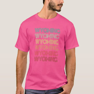 T-shirt Retro Wyoming Home State Roots Cheyenne Family Pri
