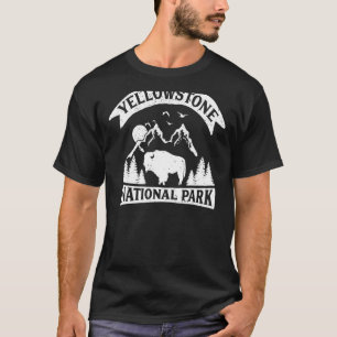 T-shirt Retro Yellowstone National Park US Bison Buffalo V