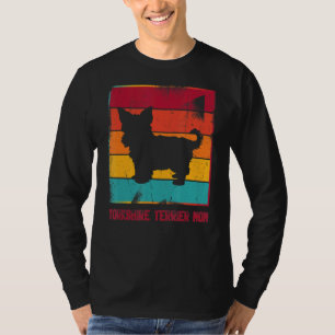 T-shirt Retro Yorkshire Terrier Maman Propriétaire Mère An