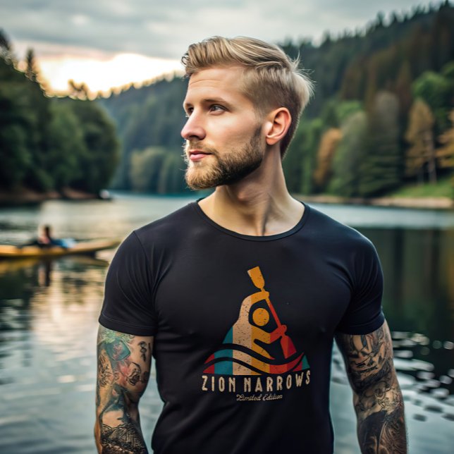T-shirt Retro Zion Narrows Kayaking (Créateur téléchargé)