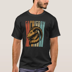 T-shirt Rétro Zodiac Capricorne Style Vintage Astrologie