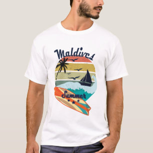 T-shirt Rétros vacances d'été vintages de cadeau des