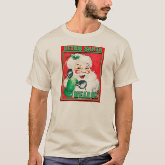 T-shirt RetroSantaHello-MensHanesNanoTee