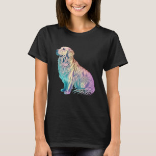 T-shirt Rétrostyle Vaporwave Retrowave Golden Retriever 2
