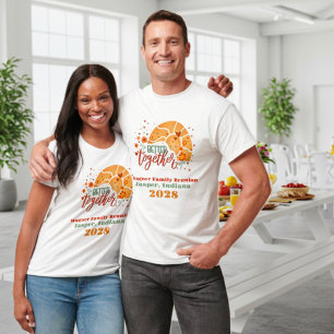 T-shirt Retrouvailles Familiales Mieux Ensemble Nom Custom