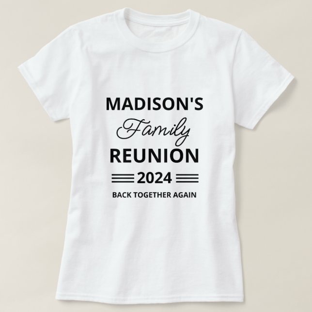 T-shirt Retrouvailles familiales personnalisées (Design devant)