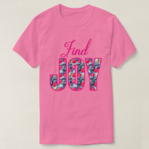 Retrouvez JOY Word Art en rose Fuchsia et vert Tur