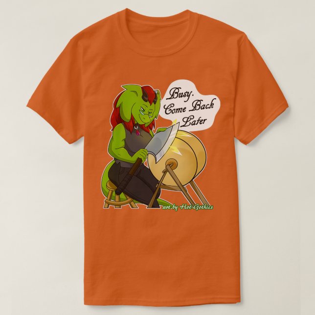 T-shirt Retsis Ax Sharpening Occupé Revenir Plus Tard 6 (Design devant)