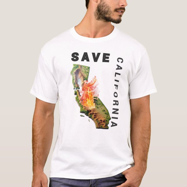 T - Shirt rettete Kalifornien (Vorderseite)
