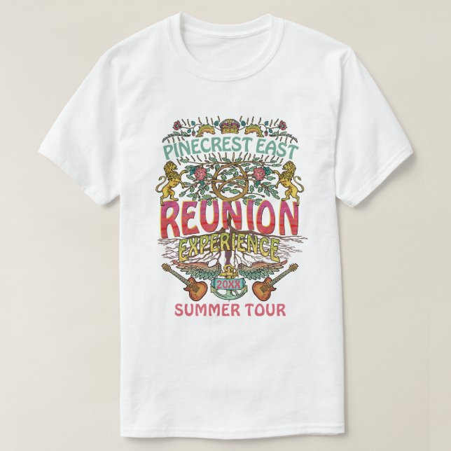 T-shirt Reunion Band Retro les années 70 Concert Logo Pers (Design devant)