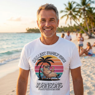 T-shirt Réunion de famille Capybara Chillest Rétro Coucher