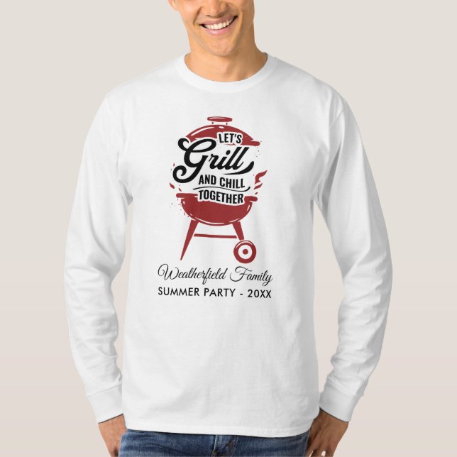 T-shirt Réunion de famille Fête annuelle de barbecue d'été (Devant)