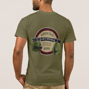 T-shirt Réunion de famille Nom personnalisé Deer Moose Tre