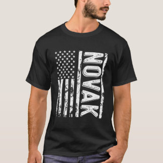 T-shirt Réunion de famille Novak Nom de famille Équipe Nov