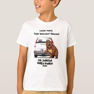 T-shirt Réunion de famille ours de camping personnalisée d