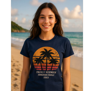 T-shirt Réunion de famille personnalisée ambiance estivale